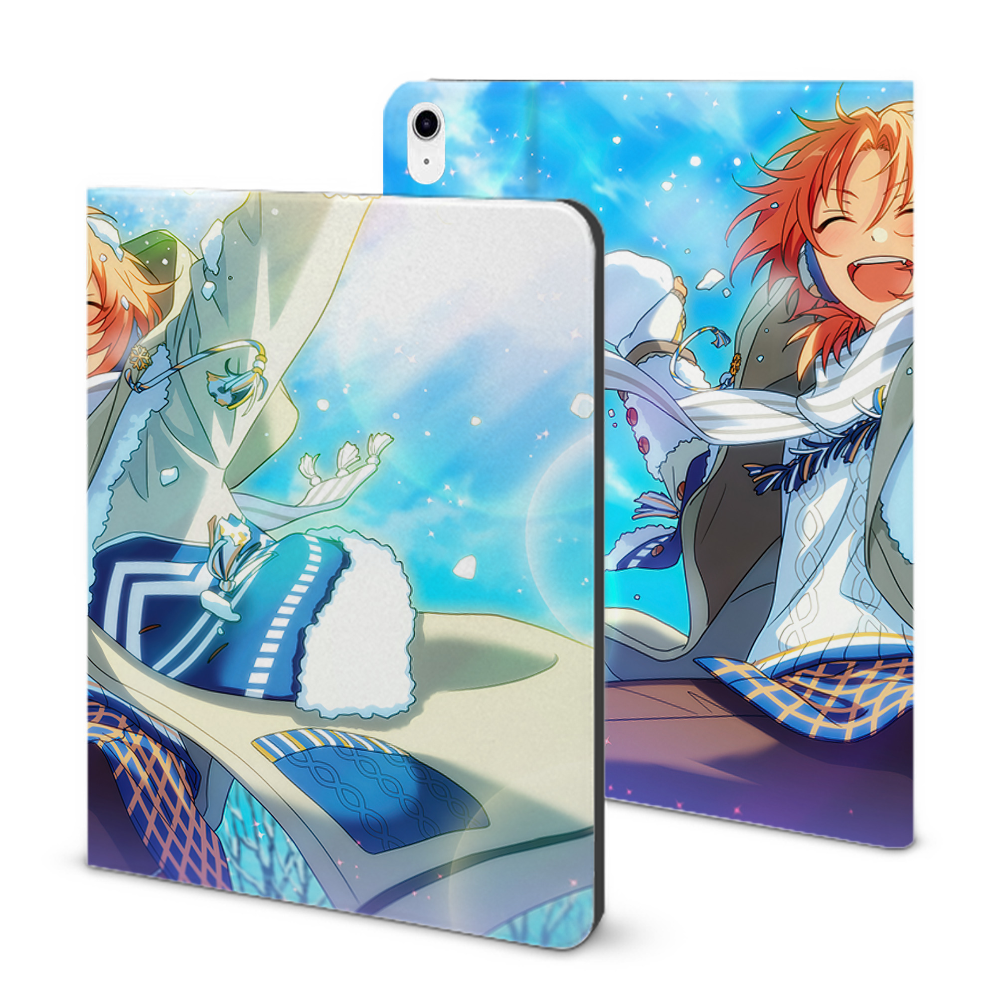 （画像用） あんさんぶるスターズ! Ensemble Stars IPad ケース ブック型 PUレザー TPU 耐衝撃 軽量 薄型 ペン収納なし 全面保護 IPad 各モデル対応